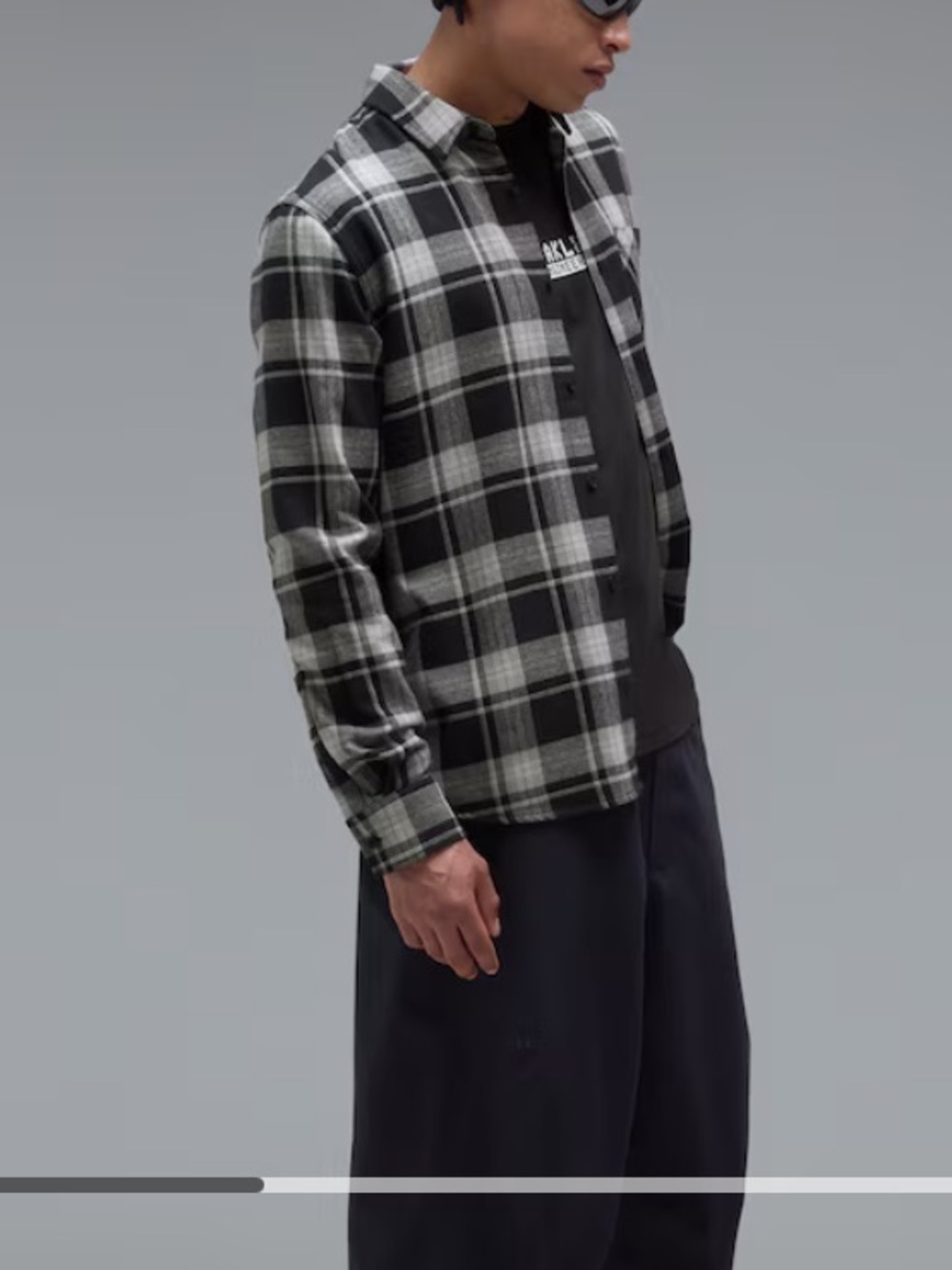 Vans Black and Gray Plaid Button-Up Shirt Jacket